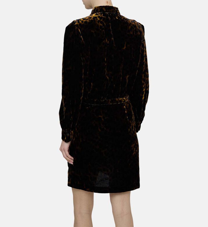 Rulipe Velvet Leopard-print Dress