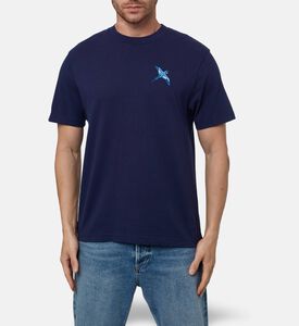 Axel Arigato Cotton Bird-embroidery T-shirt, Model View