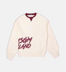 سترة طويلة الأكمام بطبعة شعار