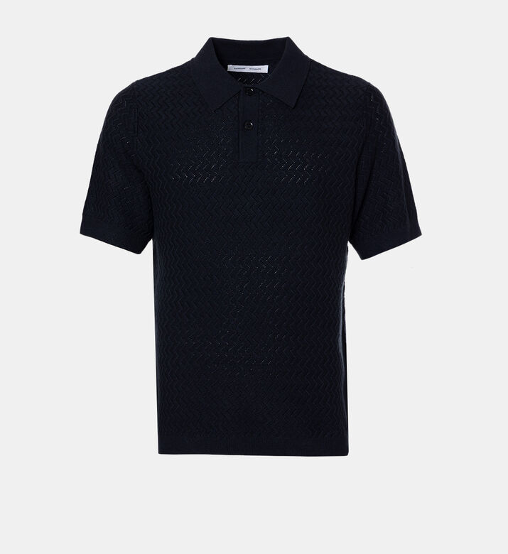 قميص بولو بنقشة متعرجة