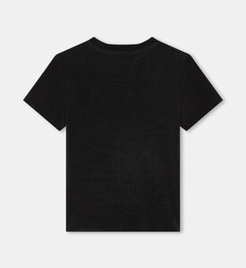 تيشيرت بطبعة لوغو مضلع للبنات