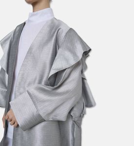 BARG Monochrome Scarf Open-front Abaya, Model View