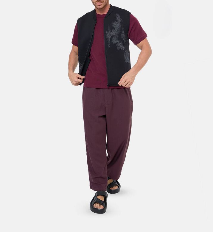 Y-3 Distressed Graphic-print Vest, Model View