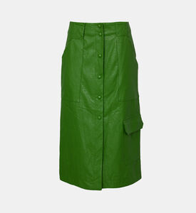 تنورة جلدمتعددة الجيوب