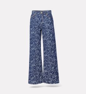 Ganni All-over Floral-print Wide-leg Pants, Packshot View