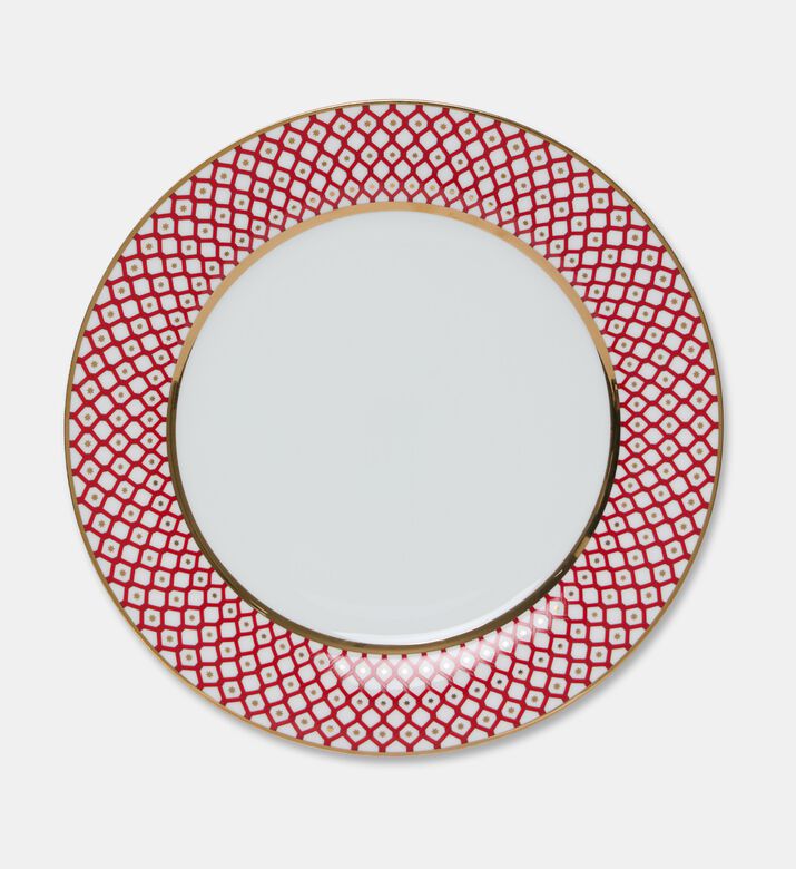 Imperial White Lattice Circular Plate, Packshot View