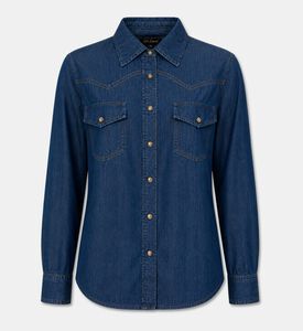 Luisa Spagnoli Denim Button-front Shirt, Packshot View