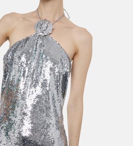 JW PEI Dress Sequinned Halter, Model View