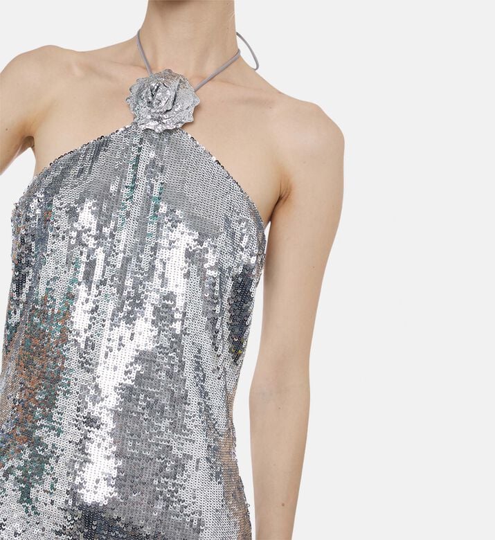 JW PEI Dress Sequinned Halter, Model View