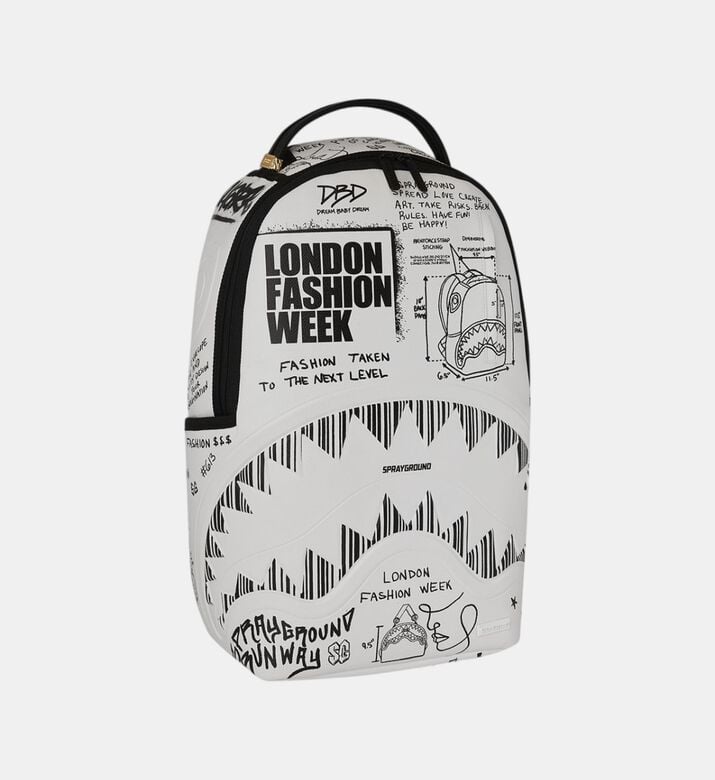 Sprayground Backpack Sketched Black White, Packshot View