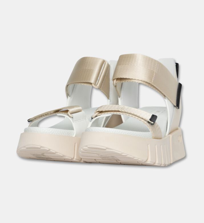 UN United Nude Cow Leather Wedge Heel Sandalssma, Cream, Eu-37, Packshot View