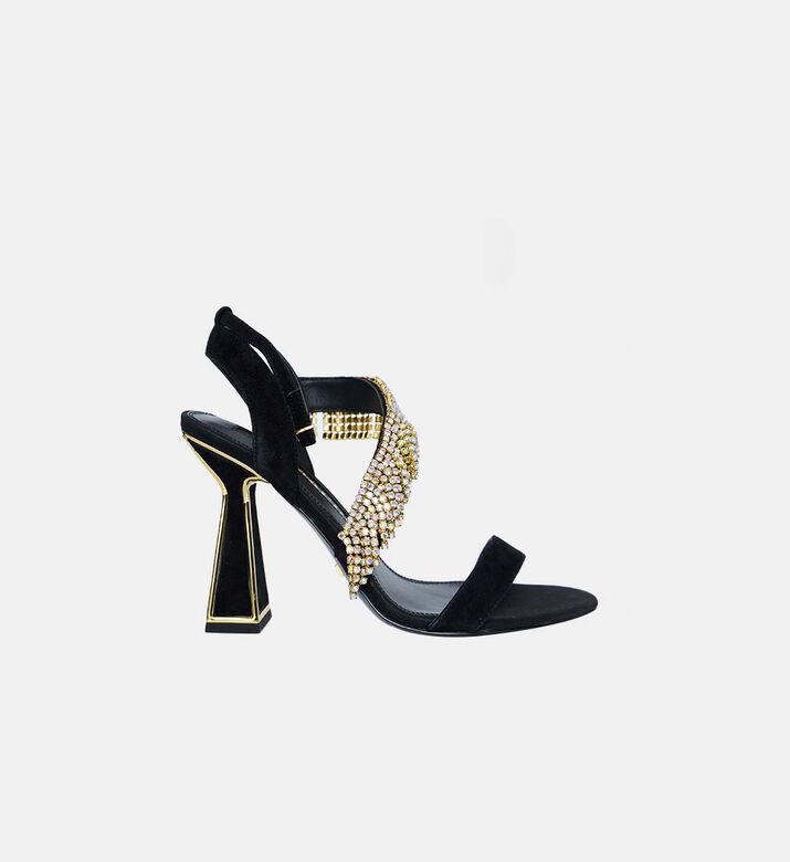 Mila Embellished Suede Sandals