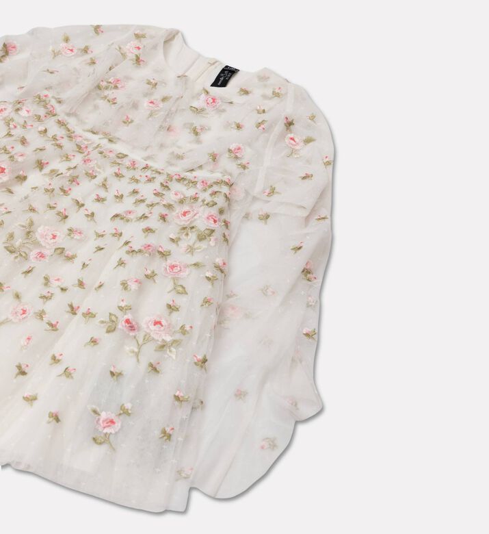 Needle & Thread Dress Bloom, White, 6y, Packshot View