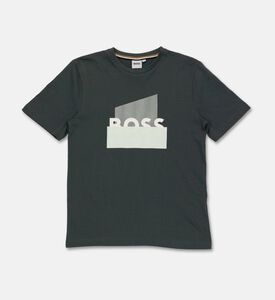 Boss Centered Logo Jersey T-shirt, Grey, 4y, Packshot View