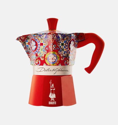 Red D&g Moka Espresso Maker 3-cups