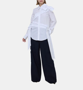 Drape Bow-applique Shirt