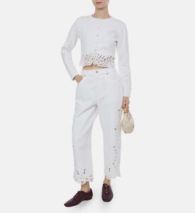 كارديغان طويل الأكمام بإغلاق بأزرار