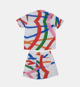 Boy Cool Printed Shirt Shorts Set