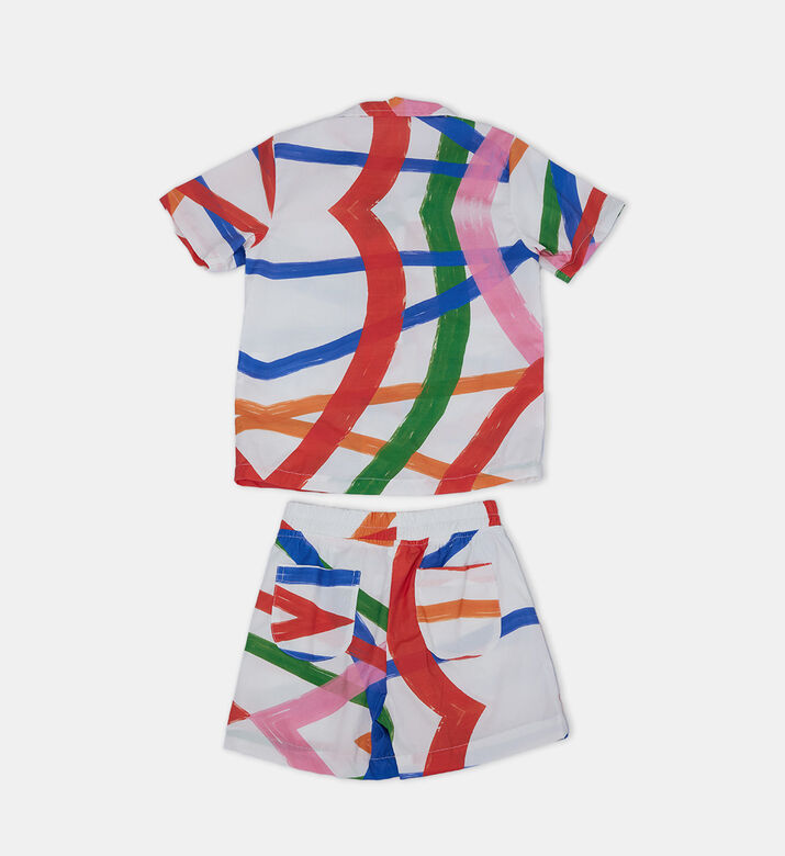 Boy Cool Printed Shirt Shorts Set