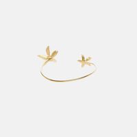 Gold-plated Floral Cuff Bracelet