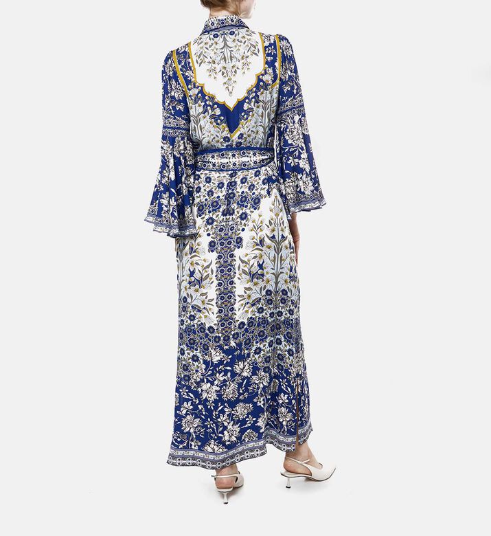 Alice and Olivia All-over Floral-print Button Closure Dress, Model View