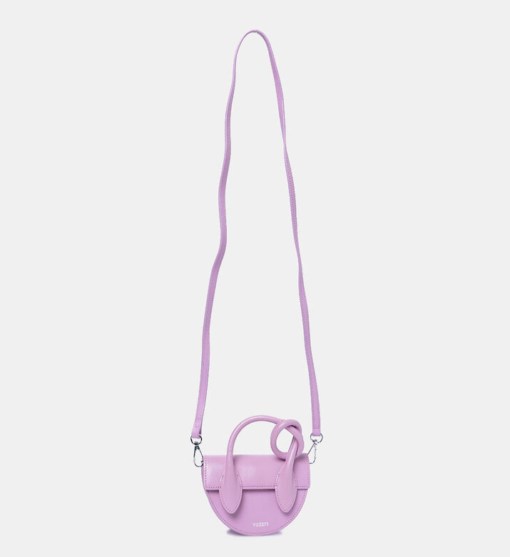 Leather Mini Pretzel Handbag 15 X 17 X 7.5 Cm