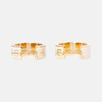 Gold Lettering Enamel Ring