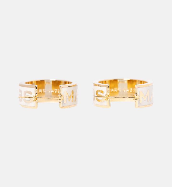 Gold Lettering Enamel Ring