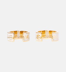Gold Lettering Enamel Ring Gold Lettering Enamel Ring