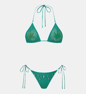 Crochet V-neck Swimsuit