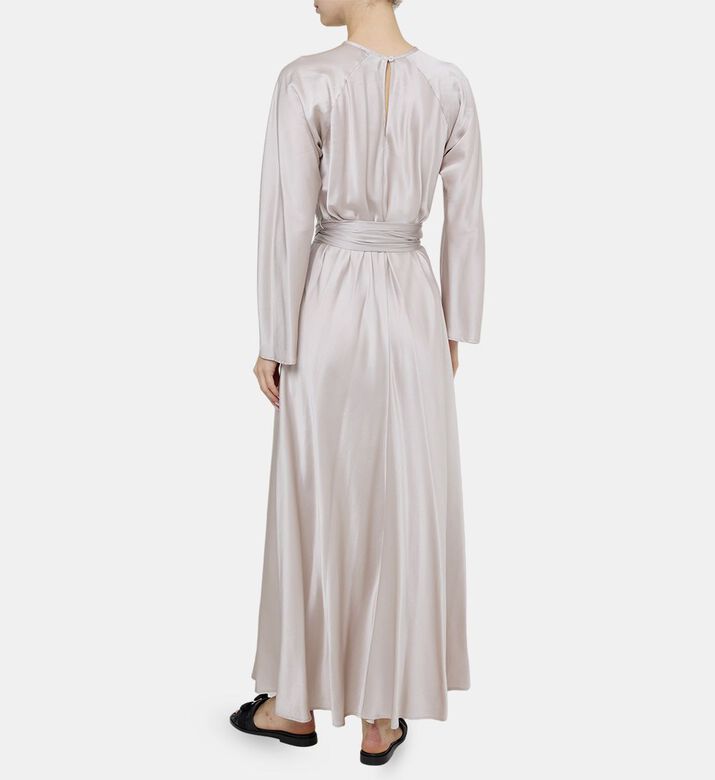 Silk Satin Sash Midi Dress Silk Satin Sash Midi Dress