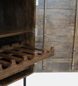 Home Deco and More Delphine Wooden Bar Cabinet, Packshot View