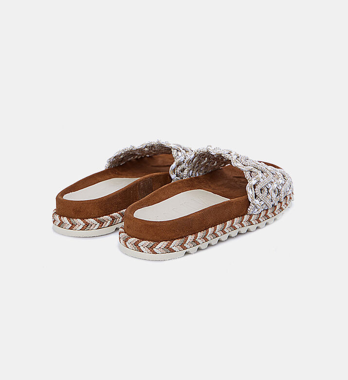 حذاء مفتوح جيسي رافيا بمقدمة مستديرة