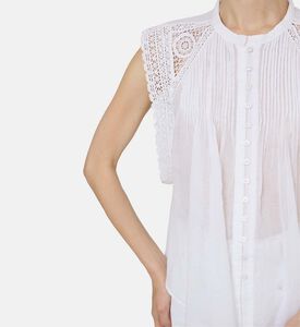 بلوزة غريسيا بدانتيل شفاف