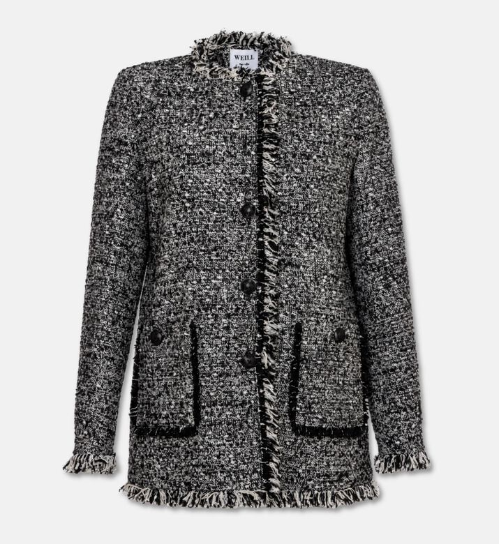 Weill Fringed Tweed Jacket, Packshot View