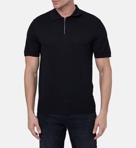 Zipped Knitted Polo