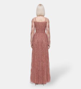 Suzy Matar Sequinned Tulle Evening Gown, Model View