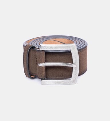 Suede Gold-toned Metal Buckle Belt