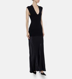 Christopher Esber Satin Sleeveless Maxi Dress, Model View
