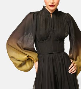 Zeena Zaki Dress Long, Black, Xl, Model View