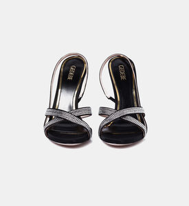 صندل كريسي بأحجار الراين بسير خلفي مفتوح