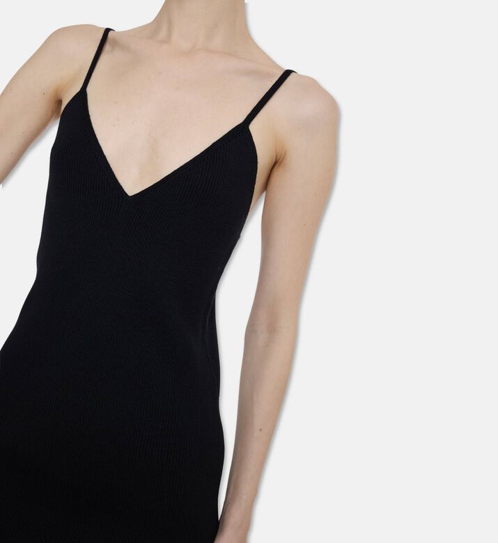 Jil Sander Merino Wool Rib Knit Maxi Dress, Model View