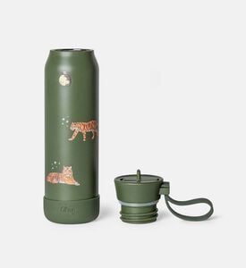 زجاجة مياه بطبعة اسود