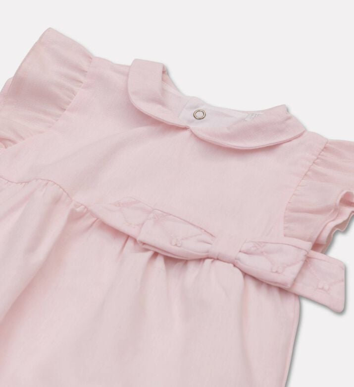 My First Collection Waist Bow Short-sleeve Rompersuit, Packshot View