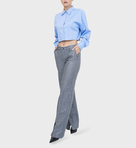 Lurex Wide Legs Uniform Trousers