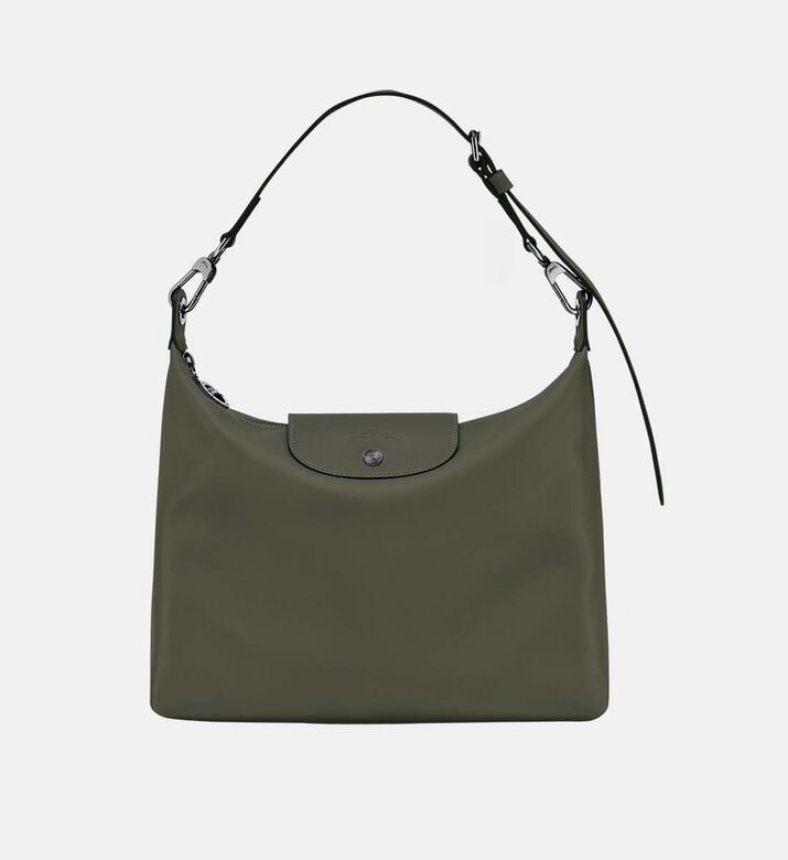 Longchamp Le Pliage Xtra Leather Hobo Bag, Dark-green, Packshot View