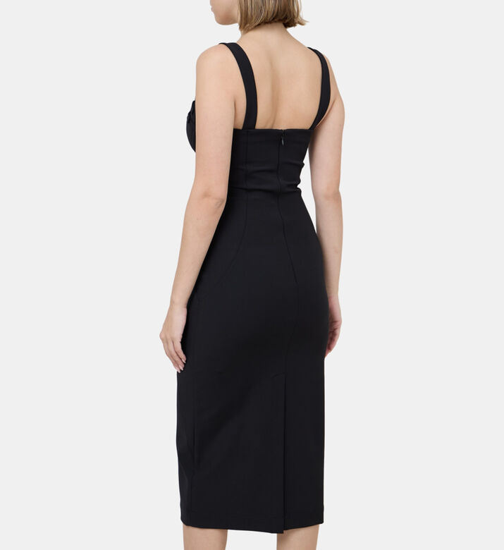 Buckle Hem Sleeveless Midi Dress Buckle Hem Sleeveless Midi Dress