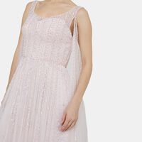 Sweetheart Neck Pleated Dress