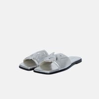 Sabot Metallic Leather Slides