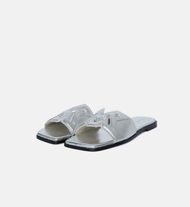 Sabot Metallic Leather Slides
